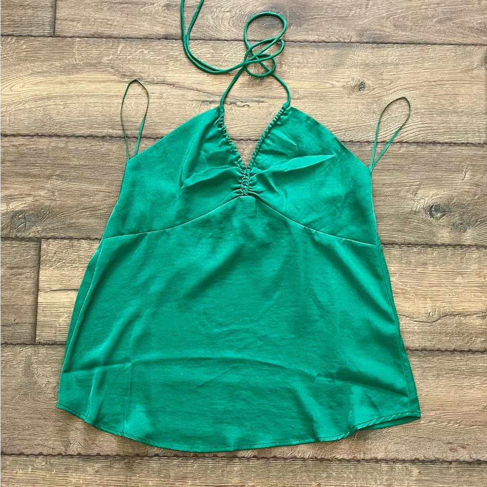 Beautiful Silky feeling haltered top by BR